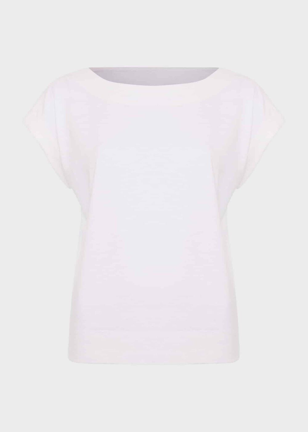 Alycia Cotton Slub T-Shirt, White, hi-res