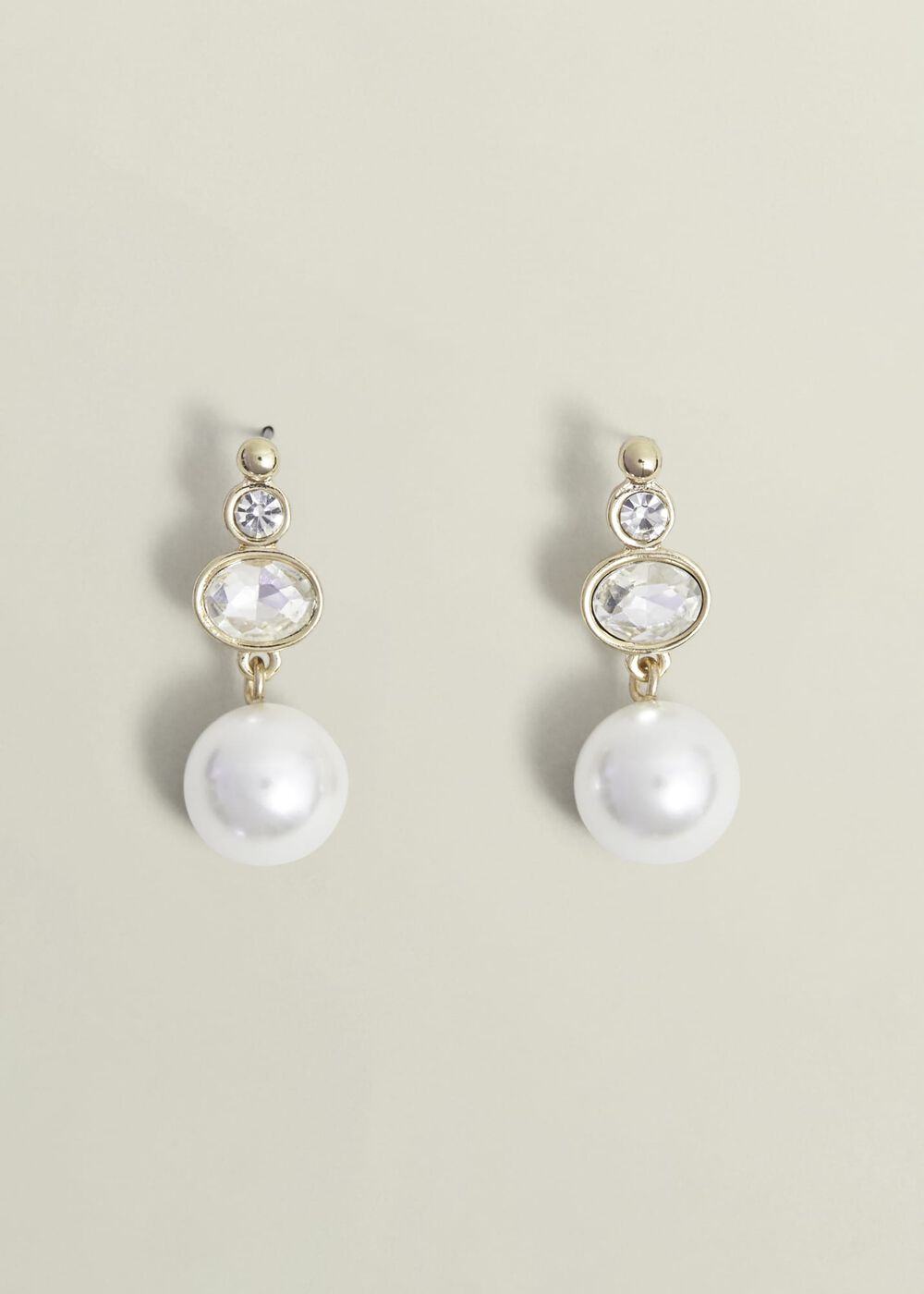 Priscilla Earrings, Gold Ivory, hi-res