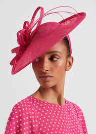 Harriet Fascinator, Bright Pink, hi-res