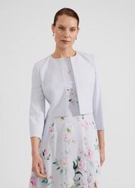 Elize Crepe Jacket, Pale Blue, hi-res