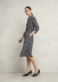 Petite Cali Dress, Navy Ivory, hi-res