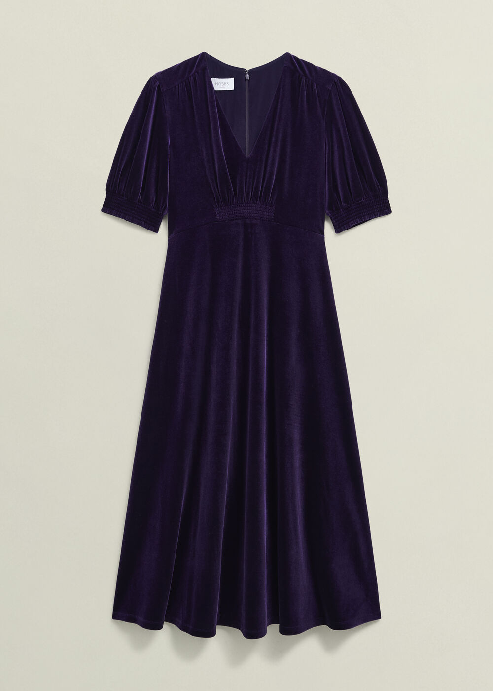 Dormer Velvet Dress, Midnight Purple, hi-res