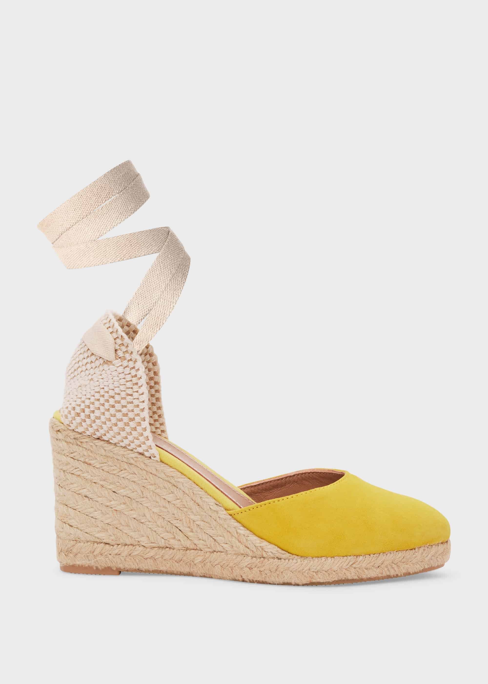 yellow espadrilles wedges