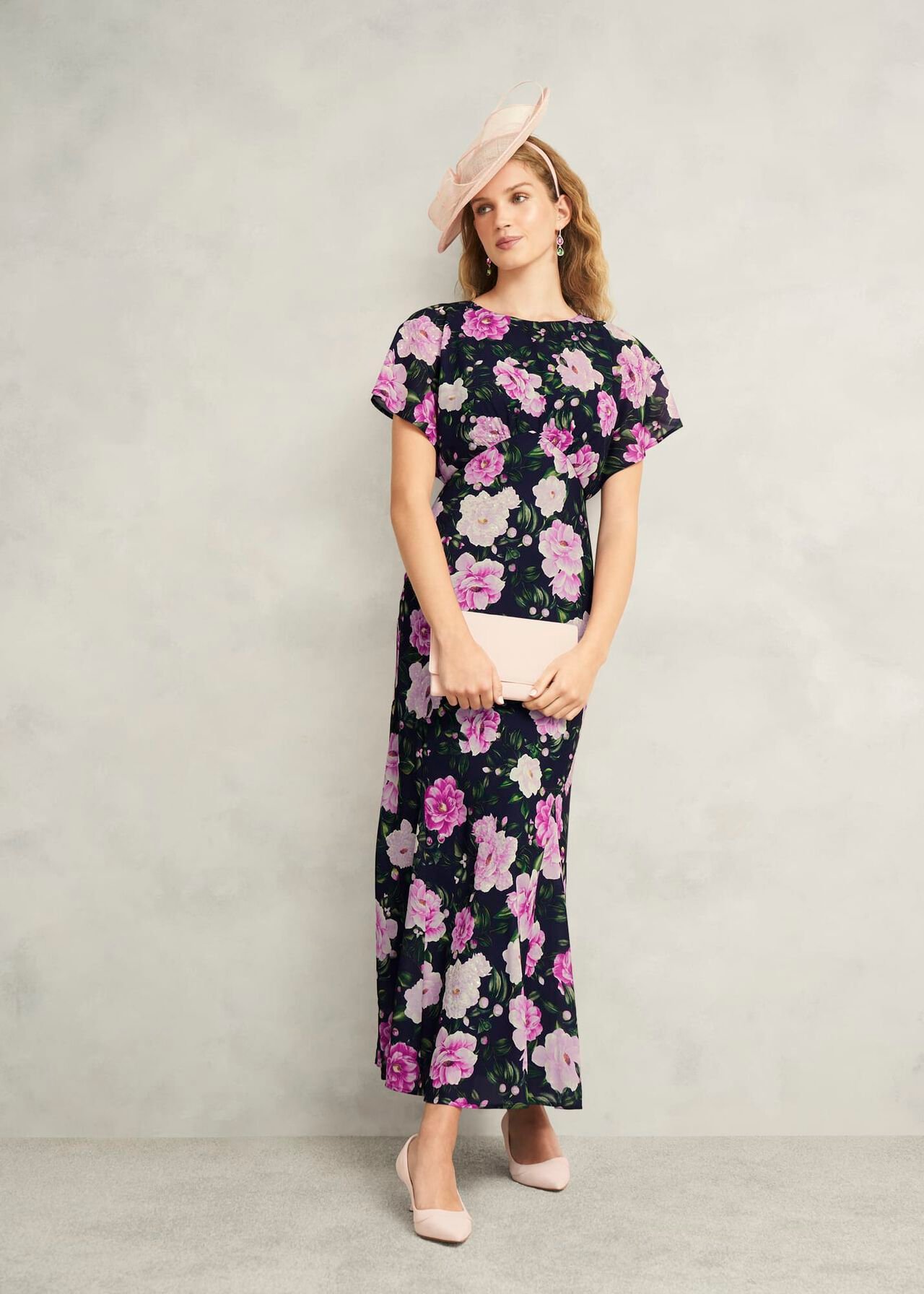 Petite Lalena  Sequin Floral Dress, Midnight Multi, hi-res