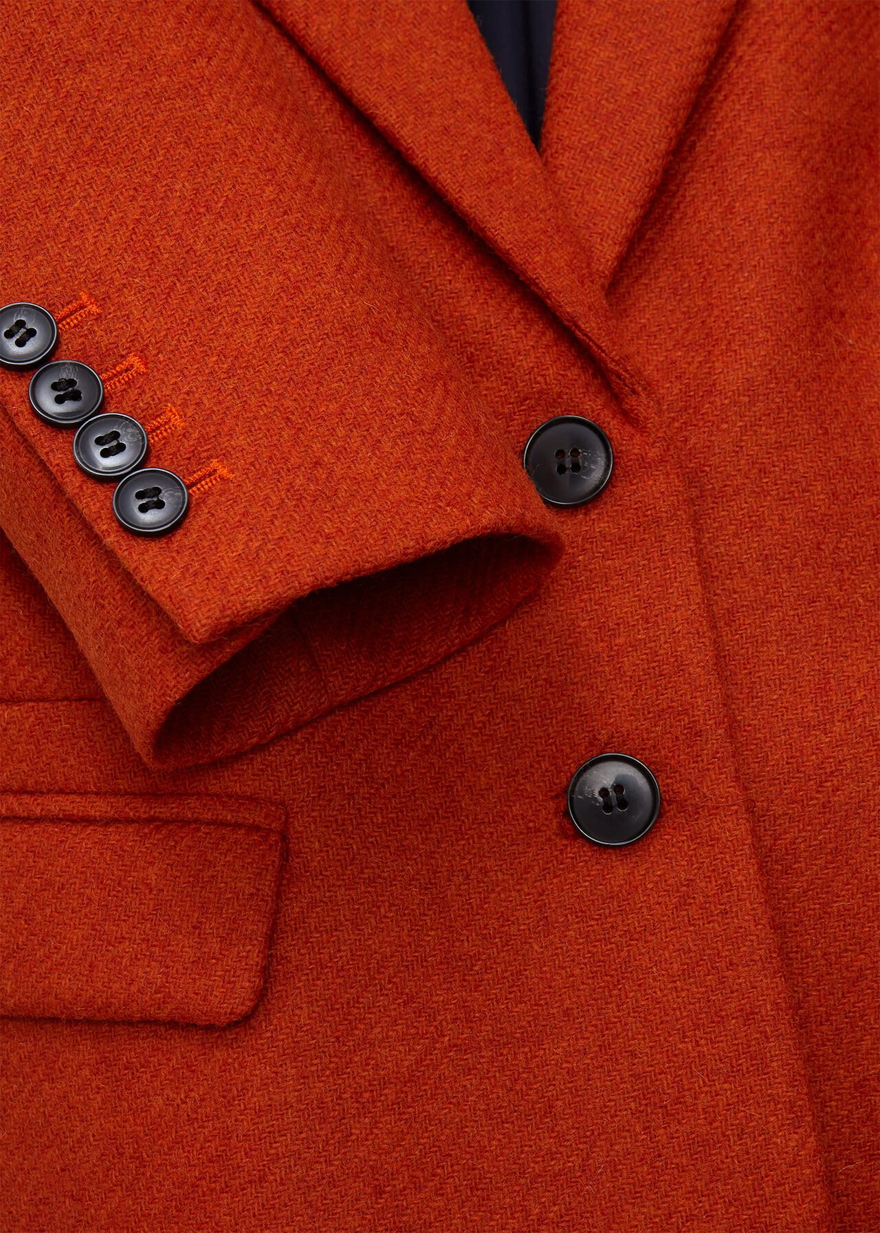 Petite Hackness Wool Jacket, Orange, hi-res