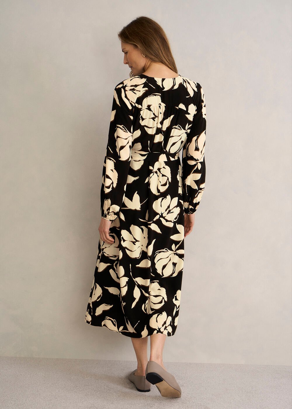 Evelyn Dress, Black Sandstone, hi-res