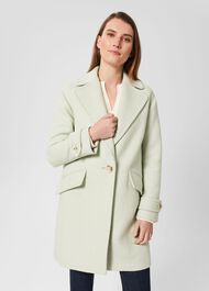 Petite Lillie Coat, Green Ivory, hi-res