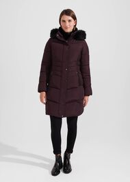Petite Jaymie Puffer, Wine, hi-res