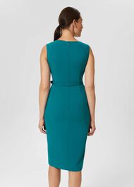 Alva Belted Dress, Lagoon Blue, hi-res