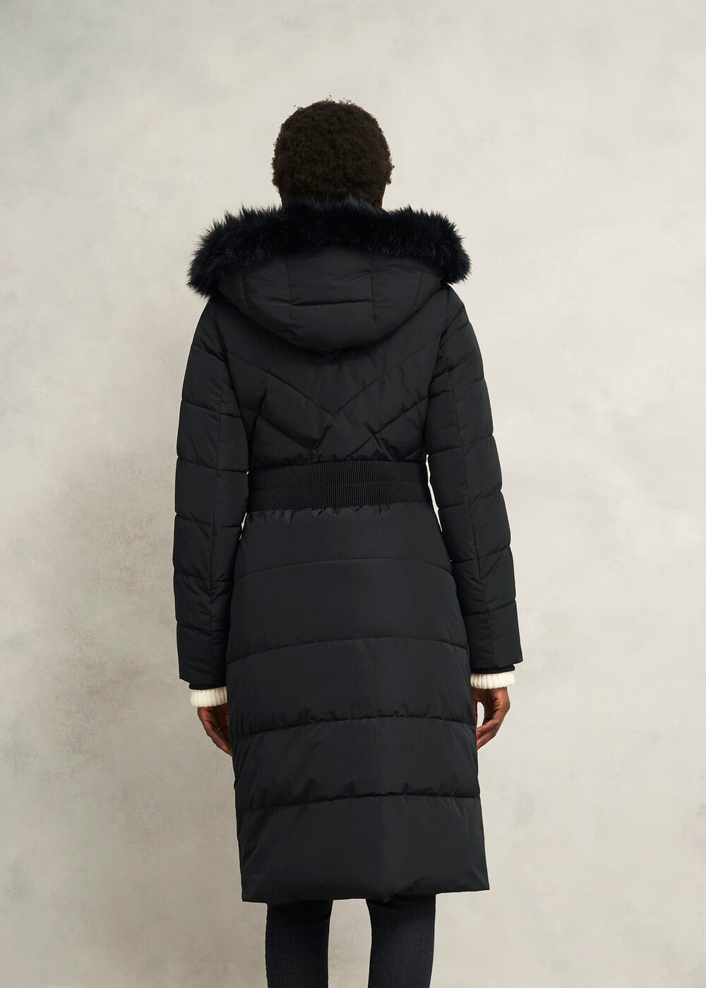 Petite Amalie Puffer Coat, Black, hi-res