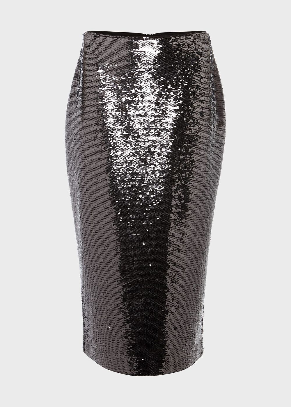 Genevieve Sequin Pencil Skirt, Silver, hi-res