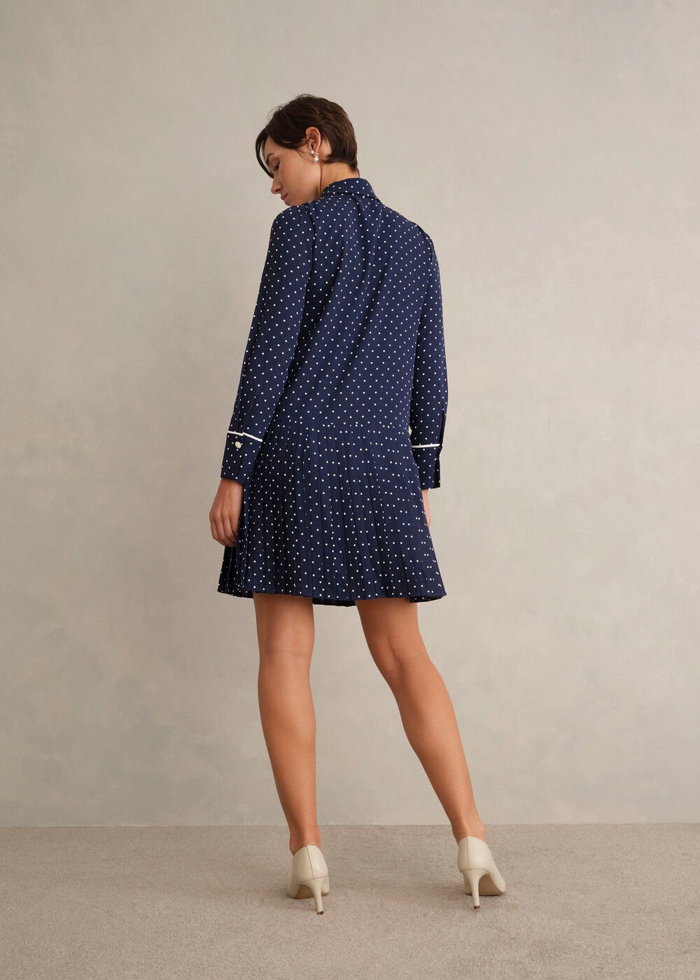 Francesca Dress, Midnight Ivory, hi-res