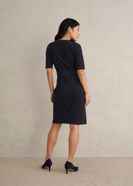 Petite Petra Knitted Dress, Hobbs Navy, hi-res