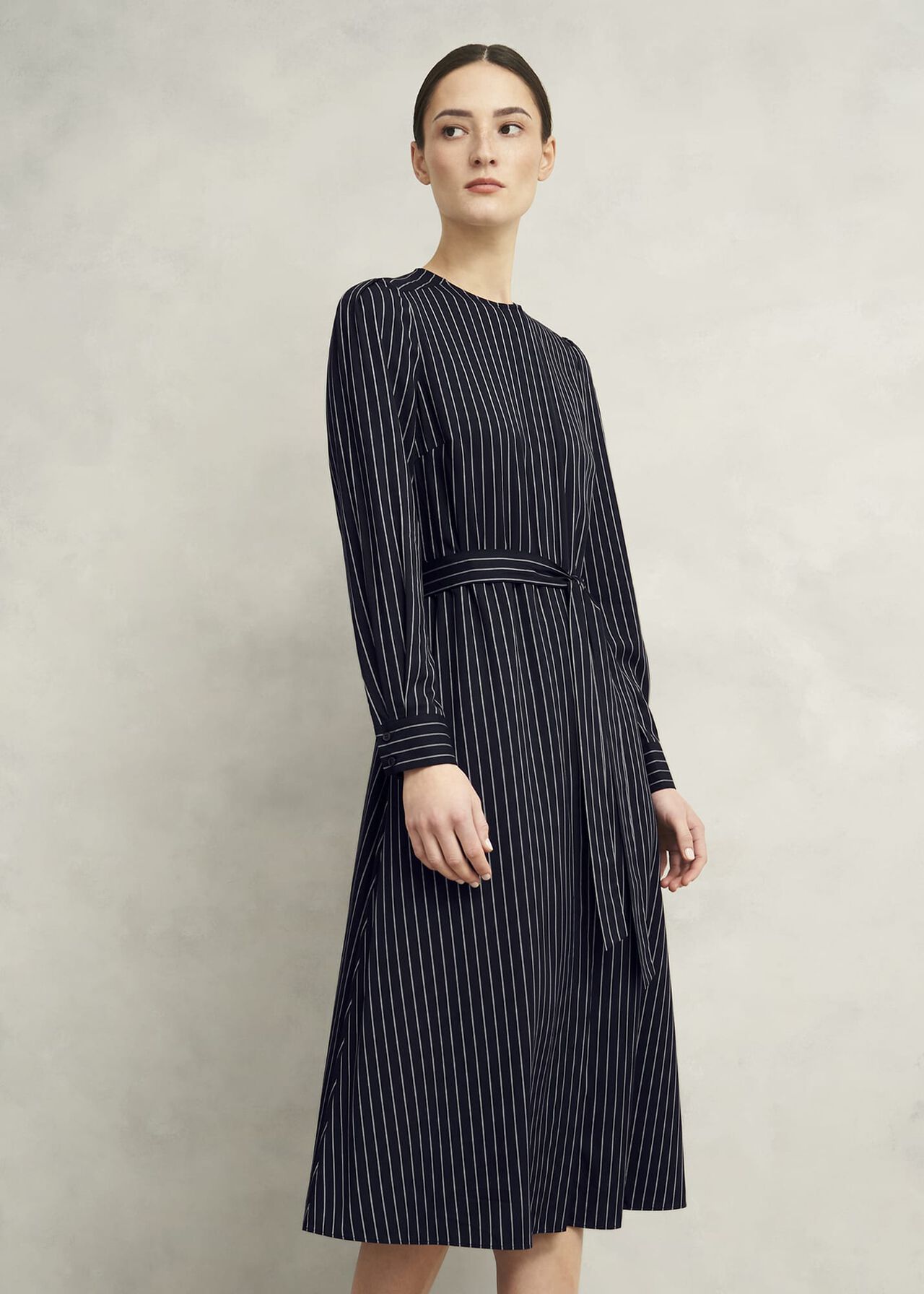 Finley Dress, Navy Ivory, hi-res