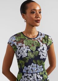 Tia Embroidered Dress, Navy Multi, hi-res