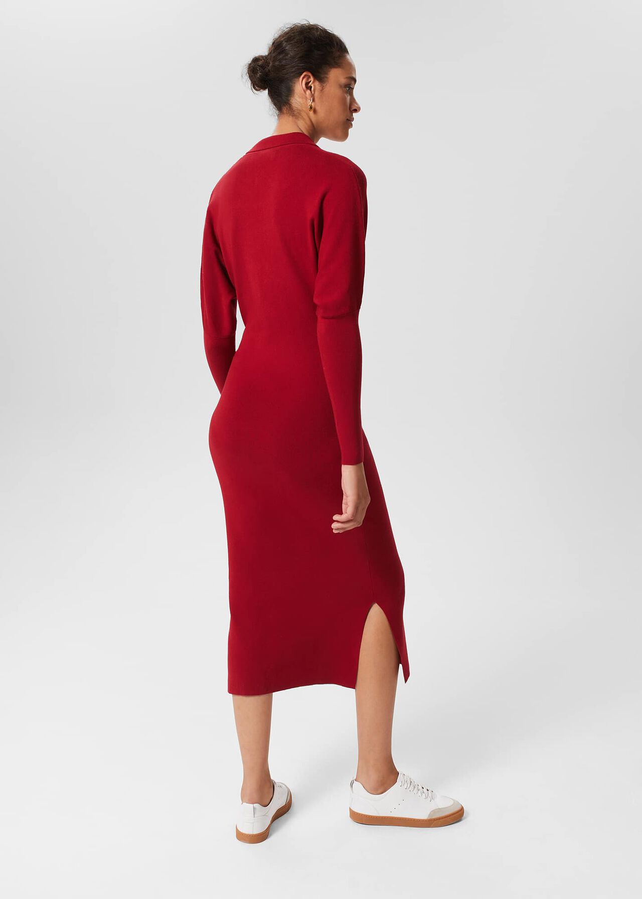 Arabelle Knitted Dress, Red, hi-res