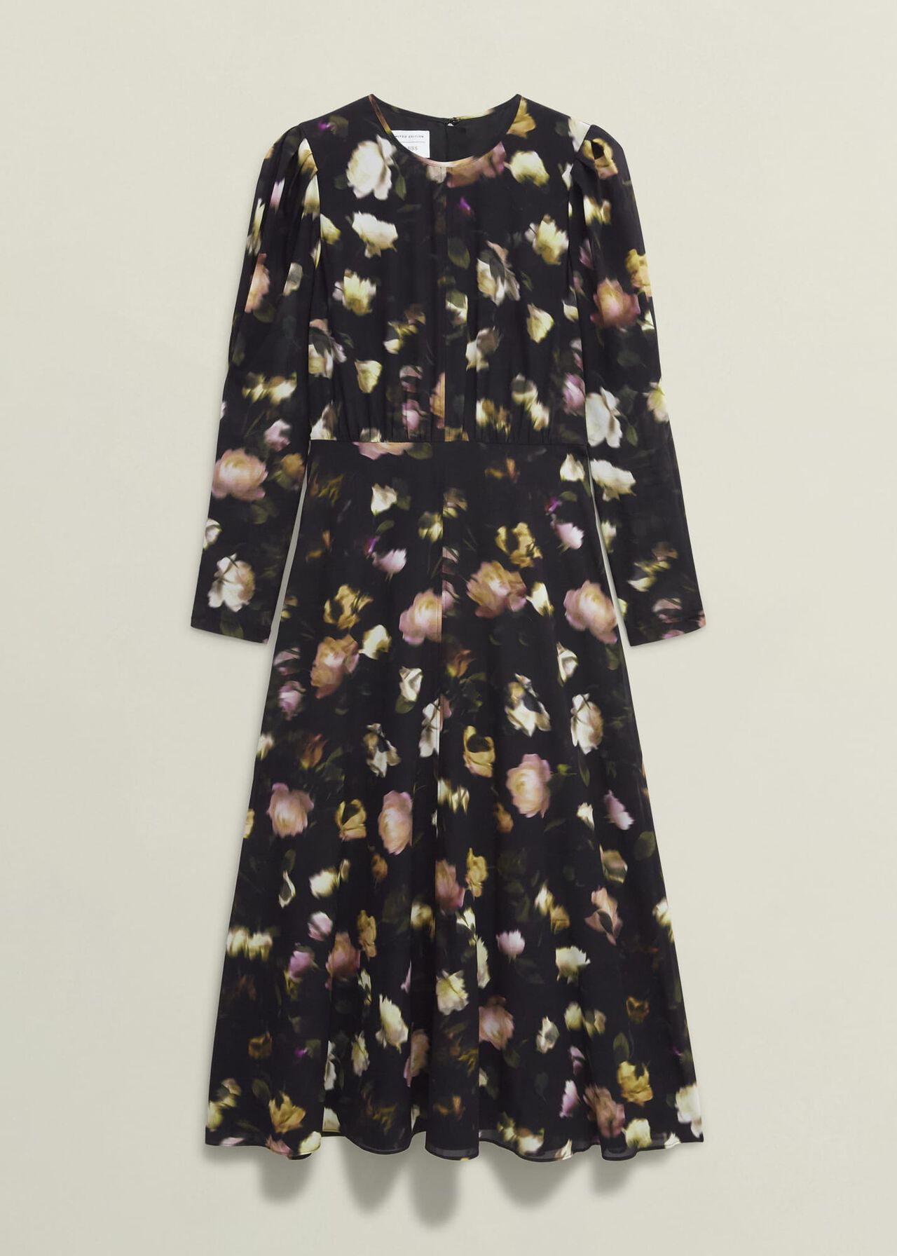 Midi printed long sleeves dress women 5551