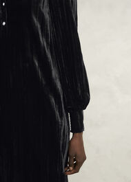 Sienna Velvet Dress, Black, hi-res