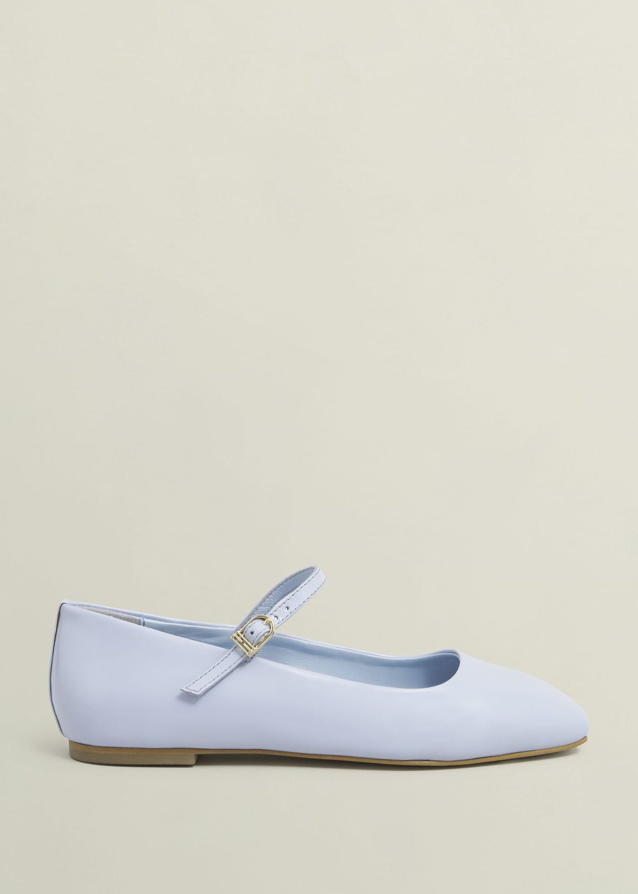 Leather Chrissy Mary Janes, Pale Blue, hi-res
