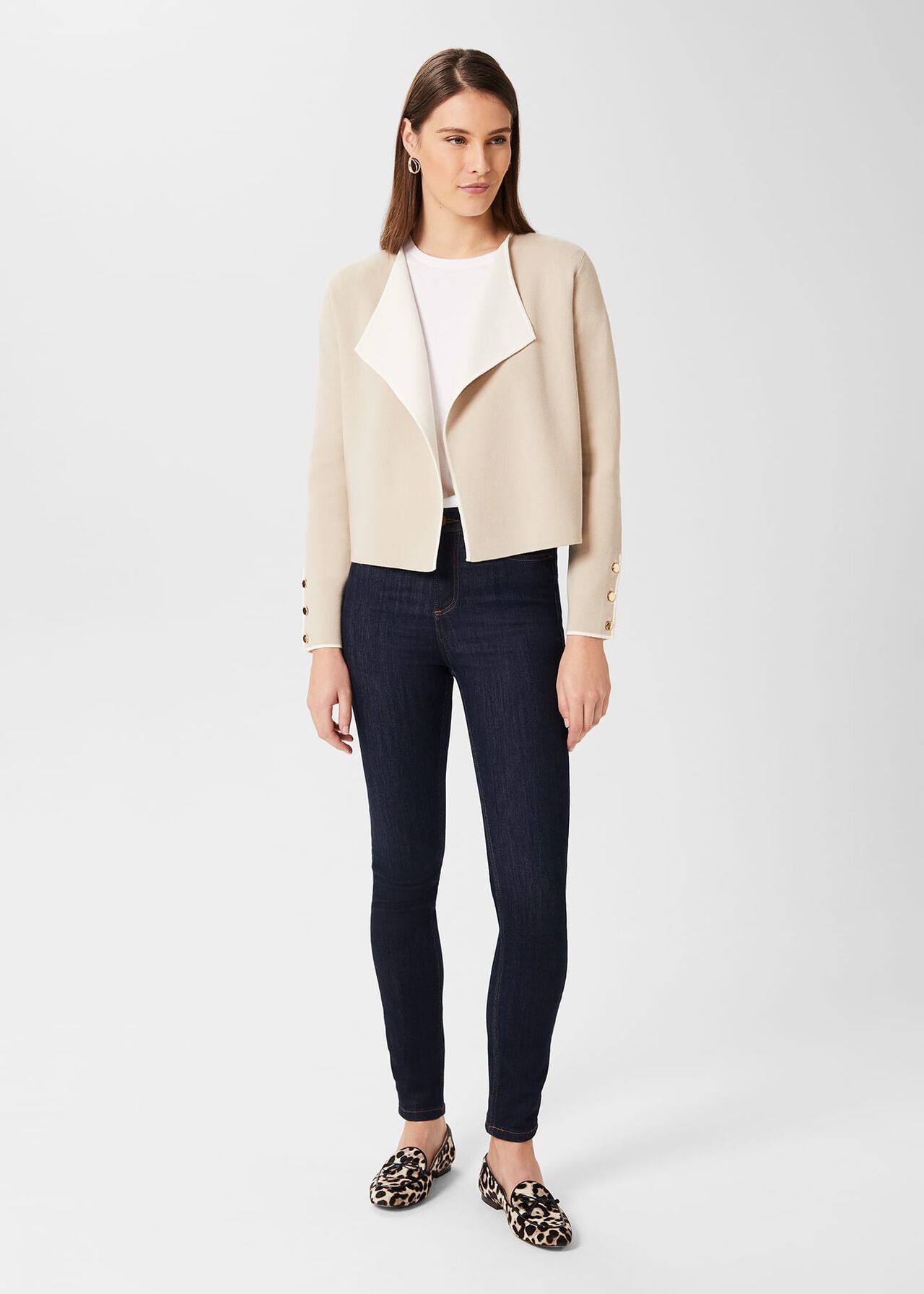 Darcy Knitted Jacket , Stone Ivory, hi-res