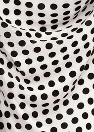 Adeline Jacquard  Spot Dress, Ivory Black, hi-res