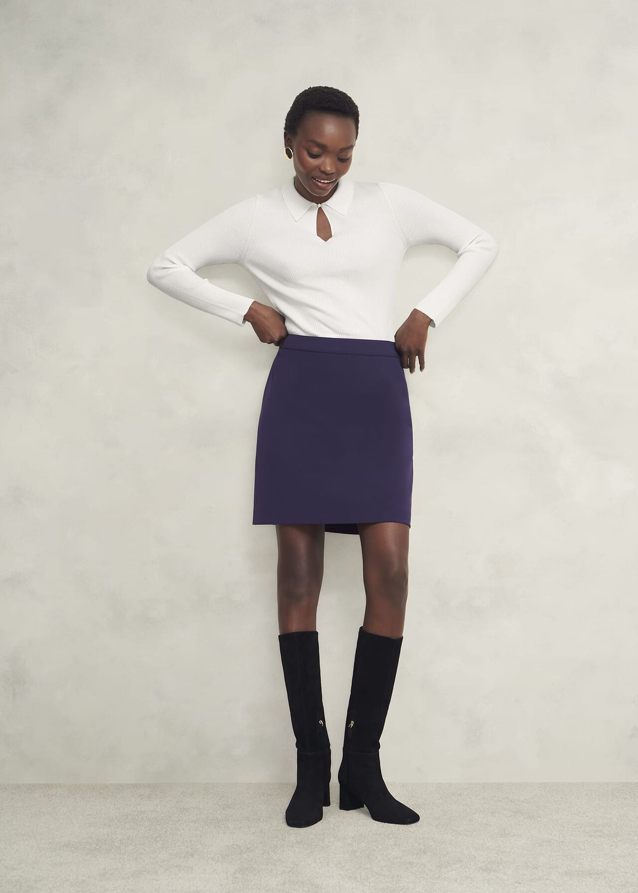 Sierra Knitted Shirt, Warm Ivory, hi-res
