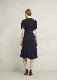 Pricilla Tie Midi Dress, Midnight, hi-res