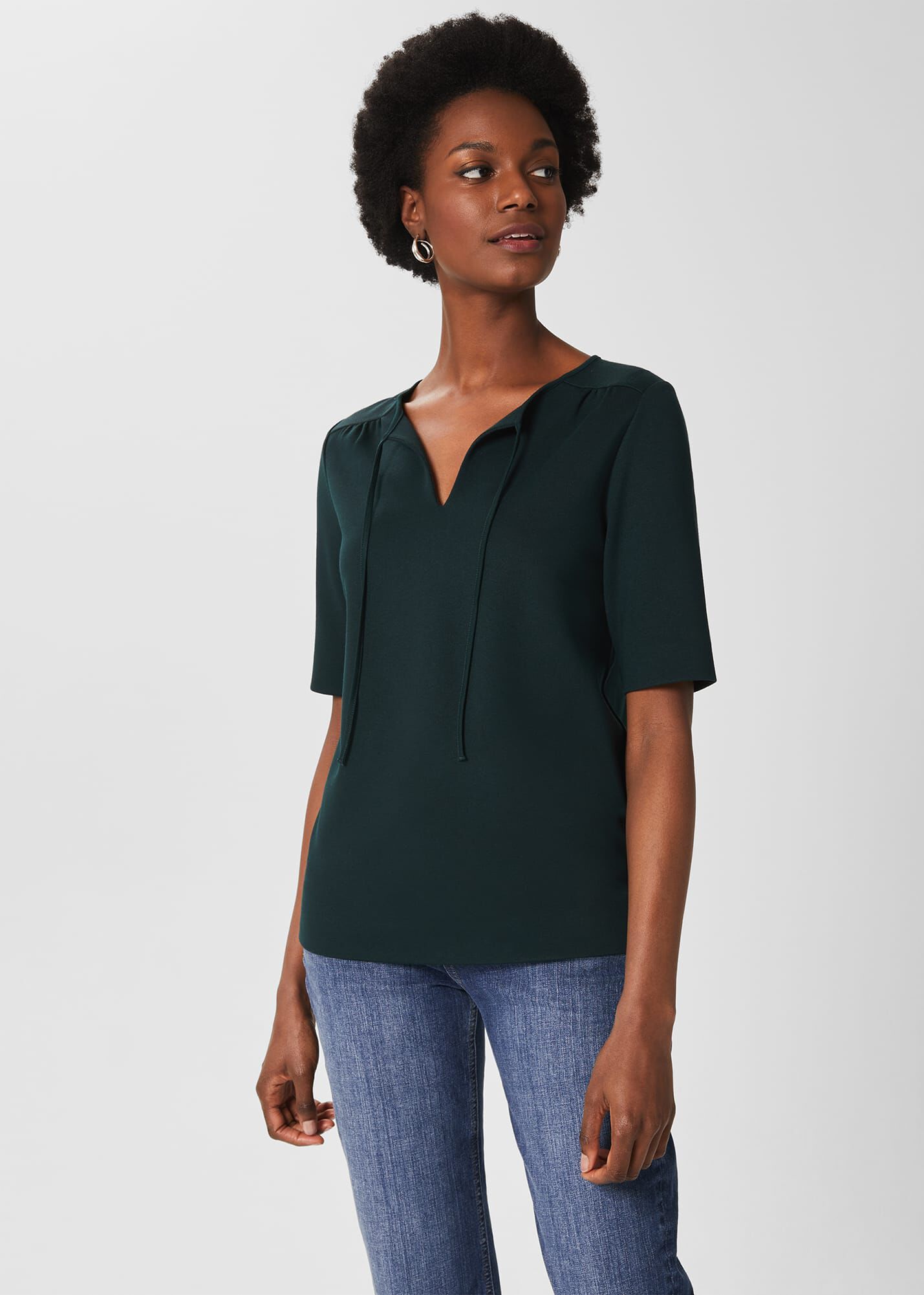 Claudine Tie Neck Top | Hobbs