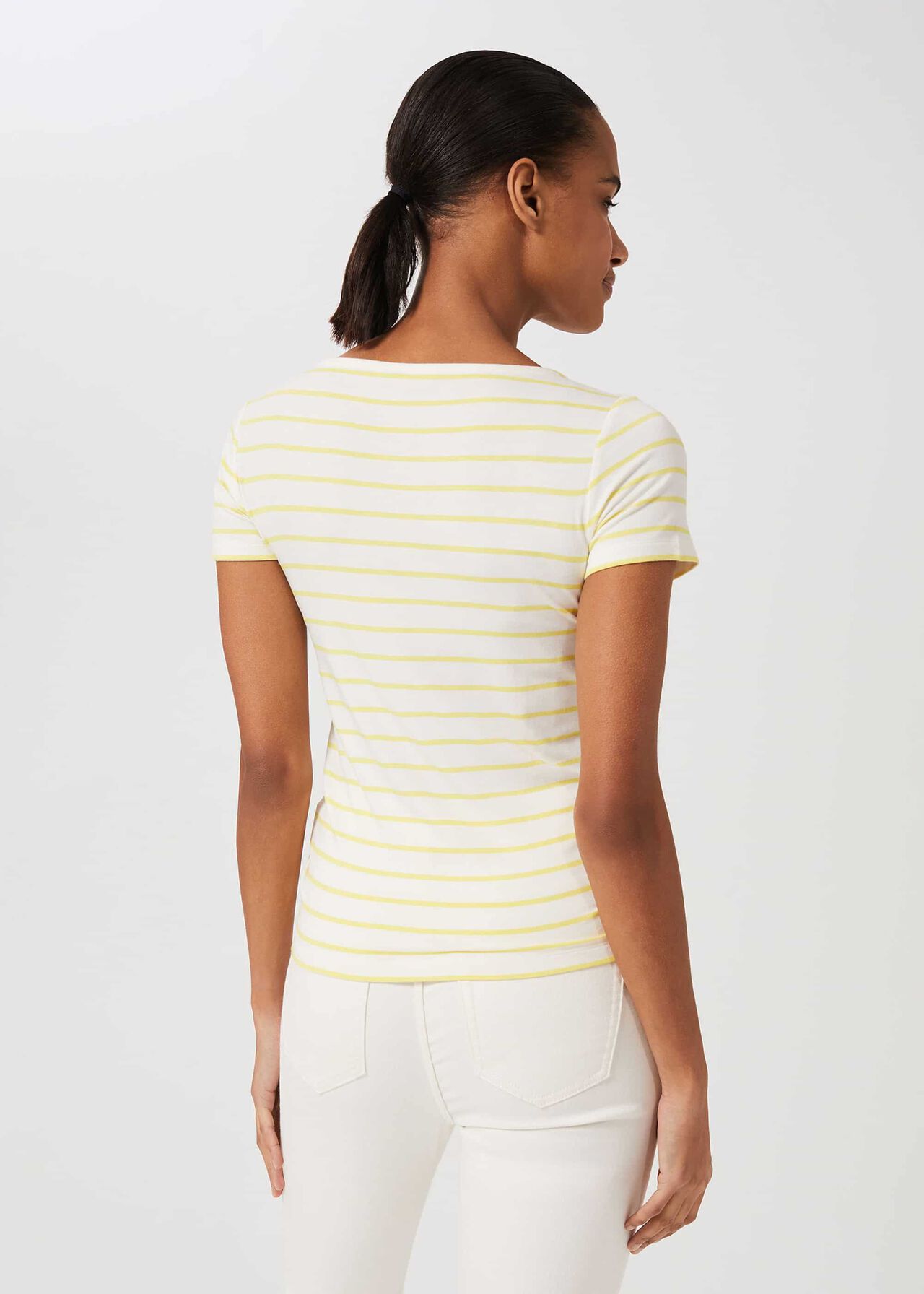 Sonya Striped Top, Yellow Ivory, hi-res