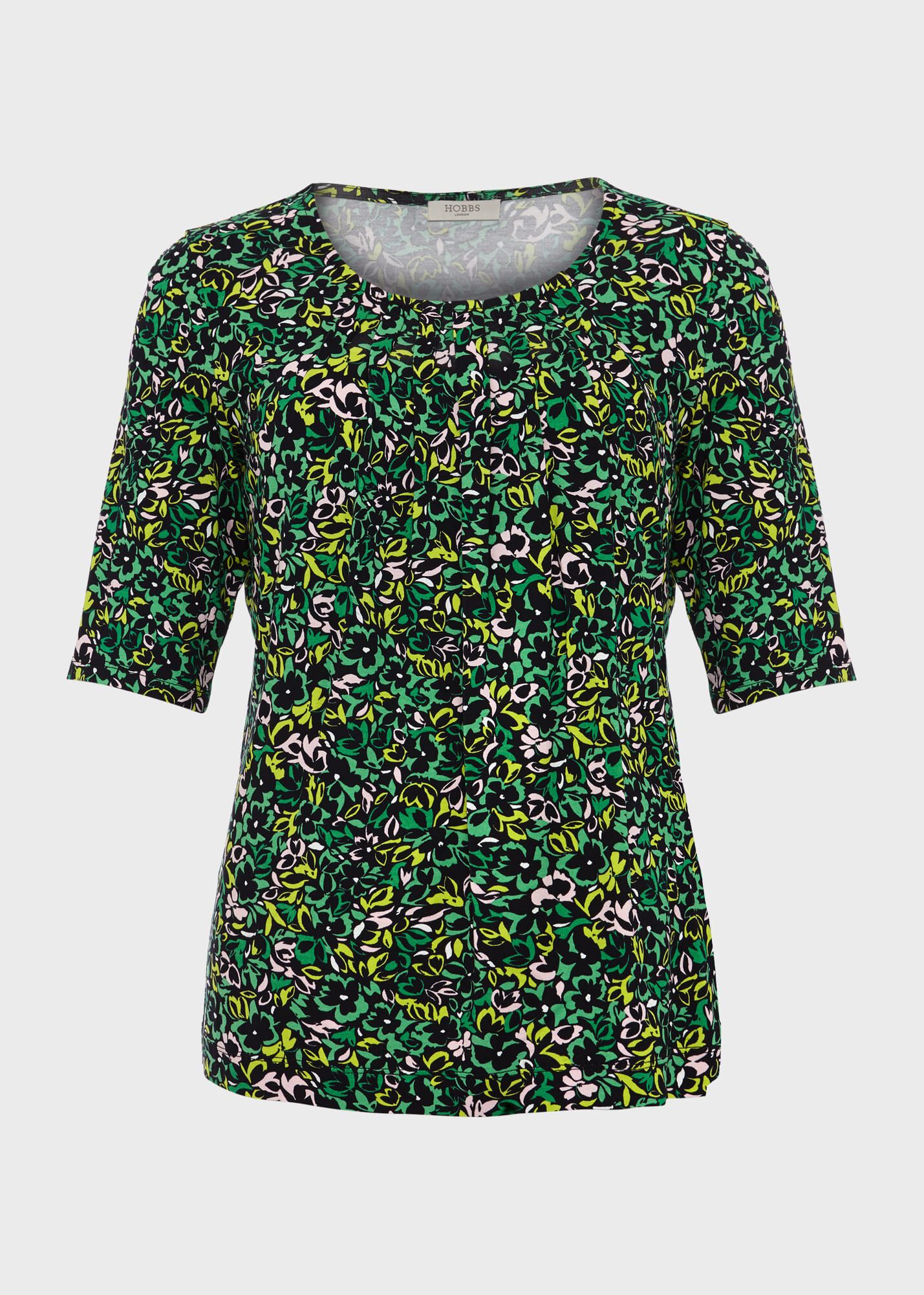 ホブズ HOBBS JACQUEINE PRRINT TOP （GREEN MULTI） ホブズ HOBBS JACQUEINE PRRINT TOP （GREEN MULTI