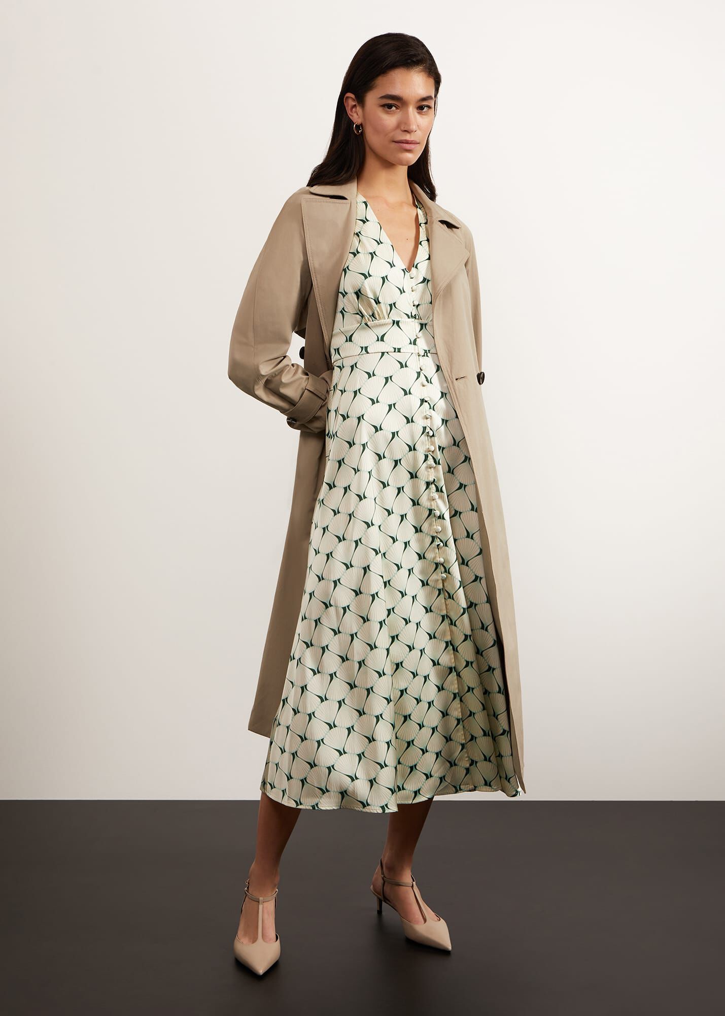 Hobbs top cream dress
