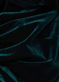 Hatty Velvet Dress, Dark Green, hi-res