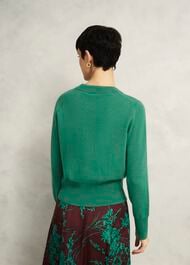 Tresco Wool Cashmere Sweater, Viridian Green, hi-res