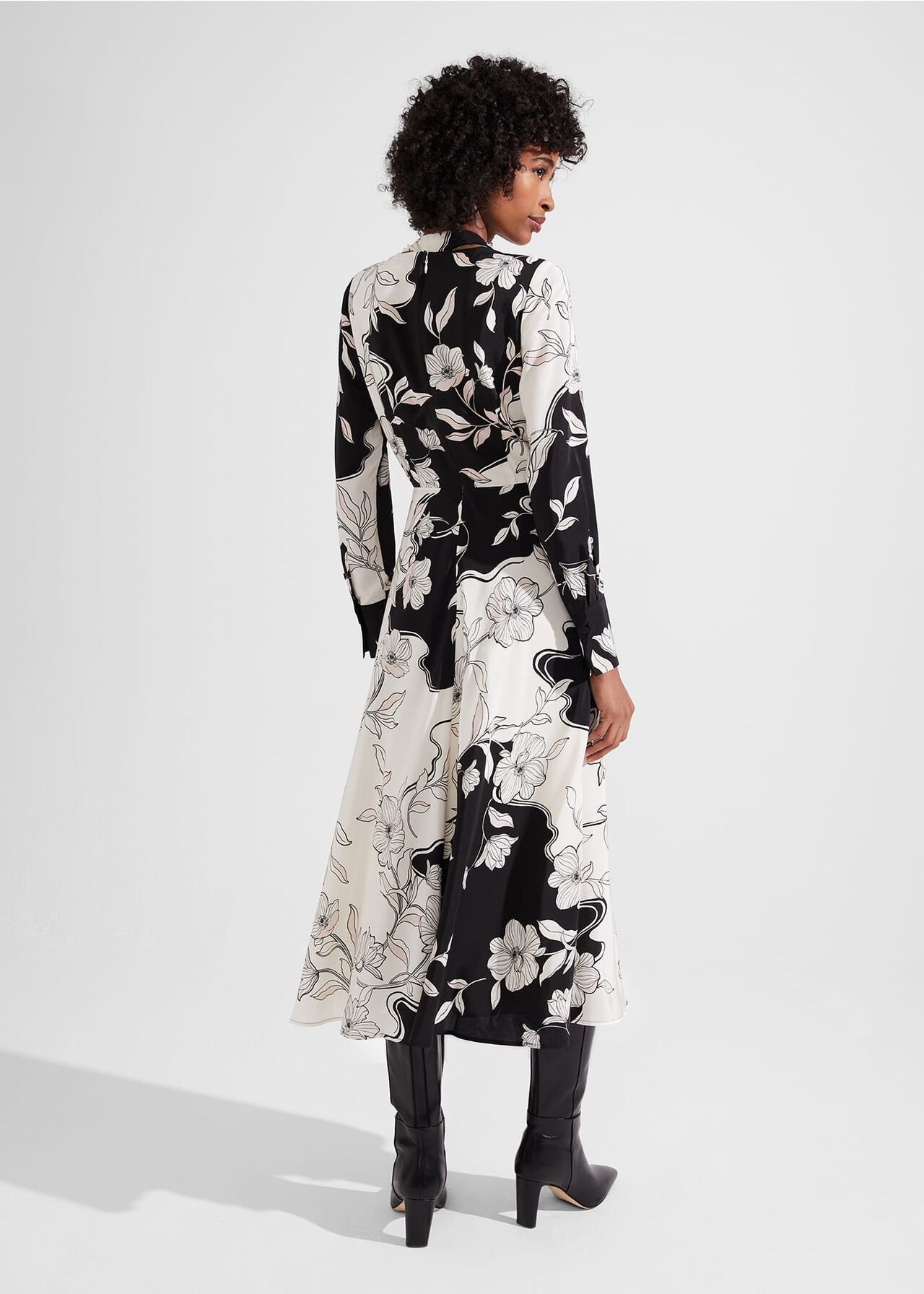 Isadora Silk Dress, Buttercream Mul, hi-res