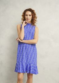 Ellis Spot Mini Dress, Blue Multi, hi-res