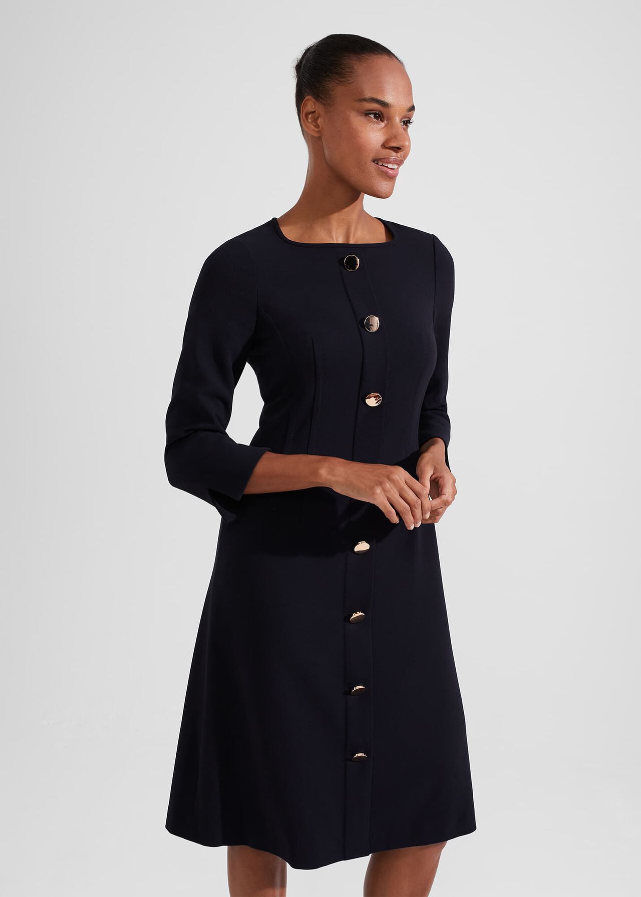 Marsha Dress, Navy, hi-res