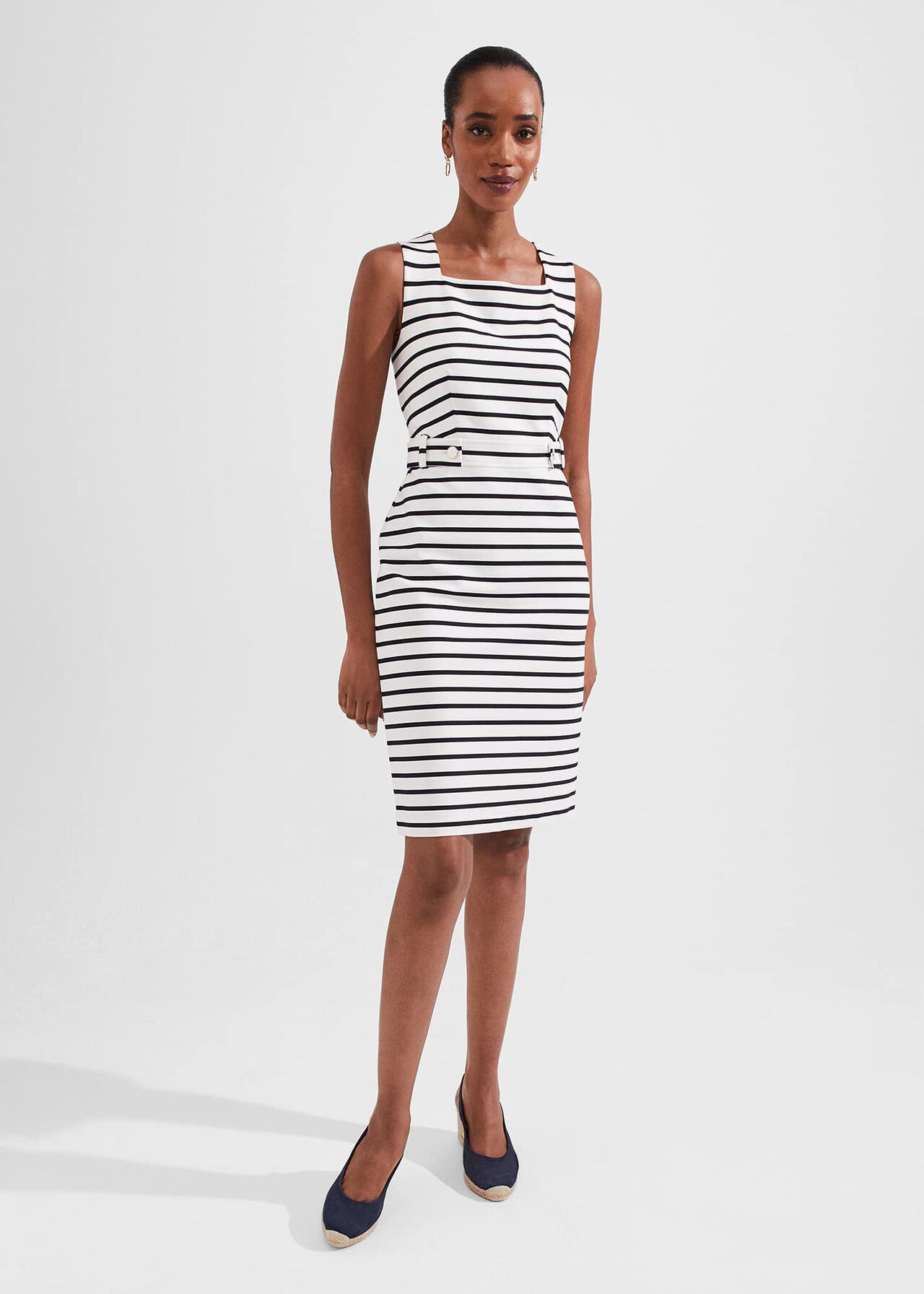 Audra Dress, Ivory Hobbsnavy, hi-res