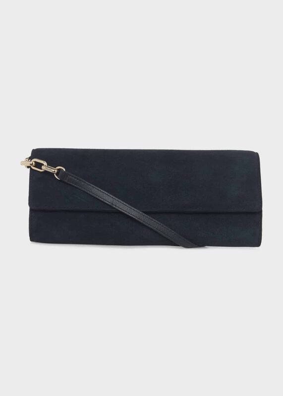 Evesham Suede Clutch Bag