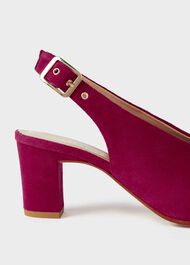 Kali Suede Block Heel Sandals, Peony, hi-res