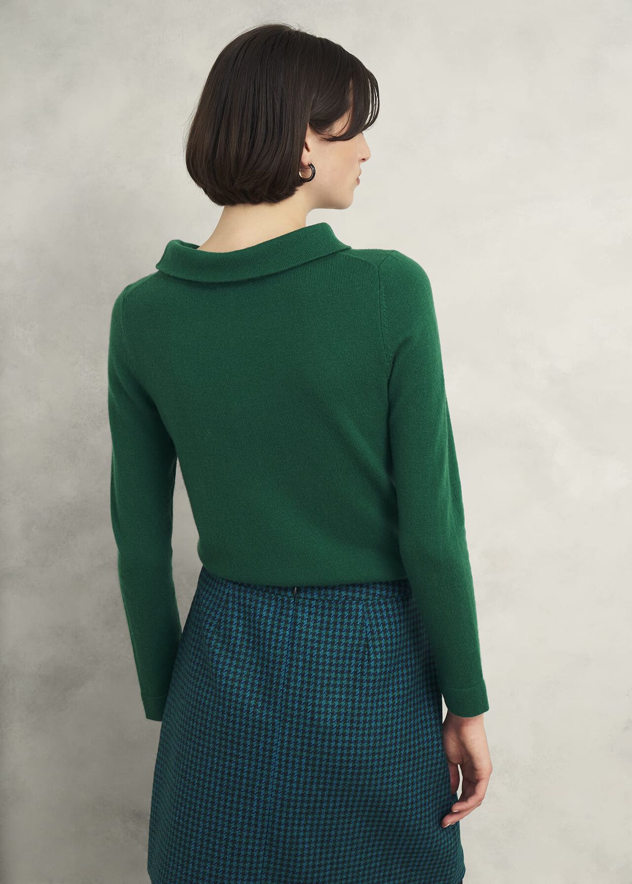 Audrey Wool Cashmere Sweater, Agate Green, hi-res