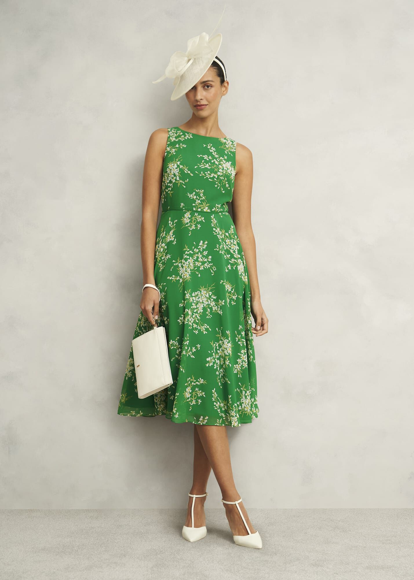 Carly L S Wrap Dress Seagrass Multi Dot