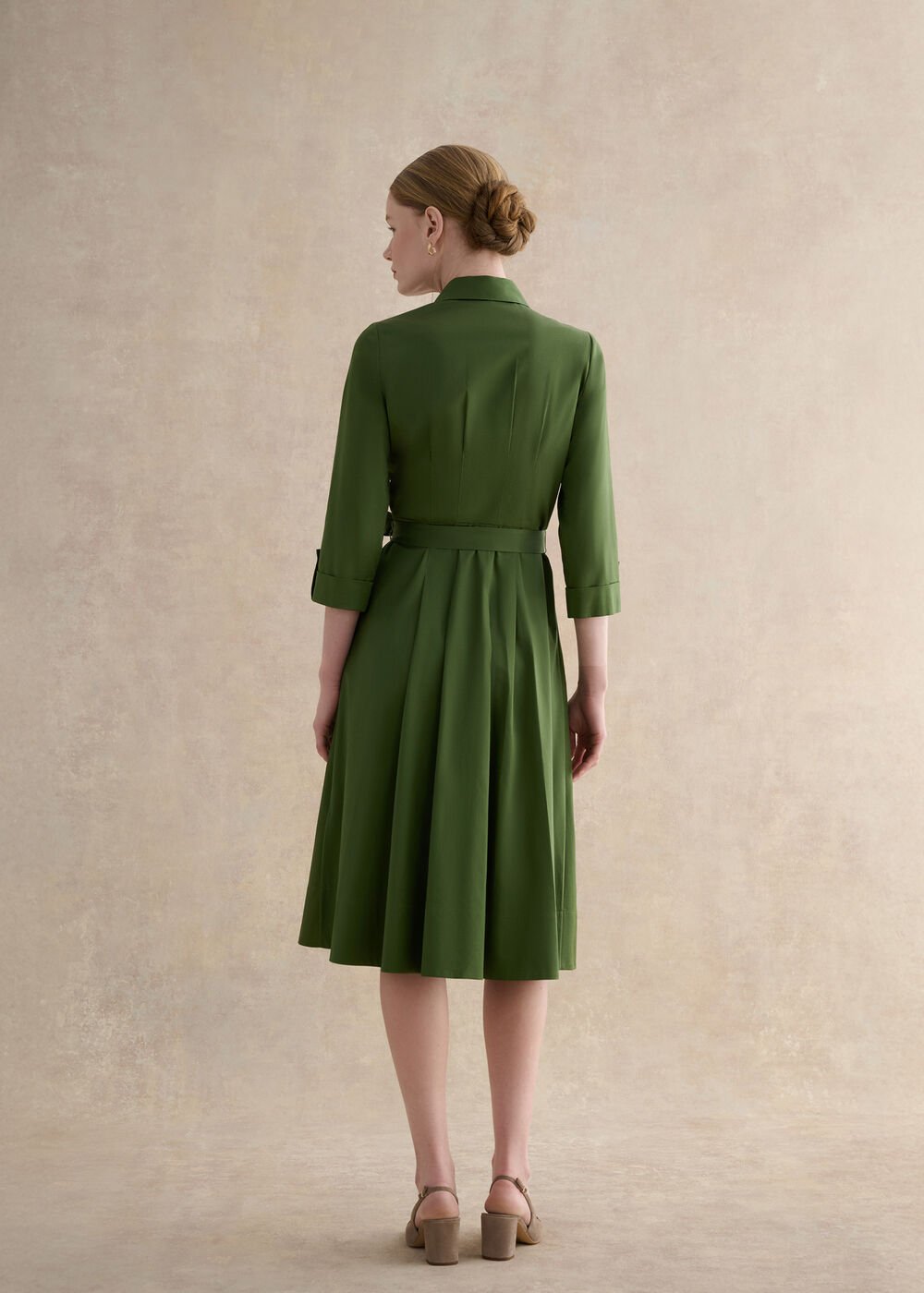 Brigitta Midi Dress, Pine Green, hi-res