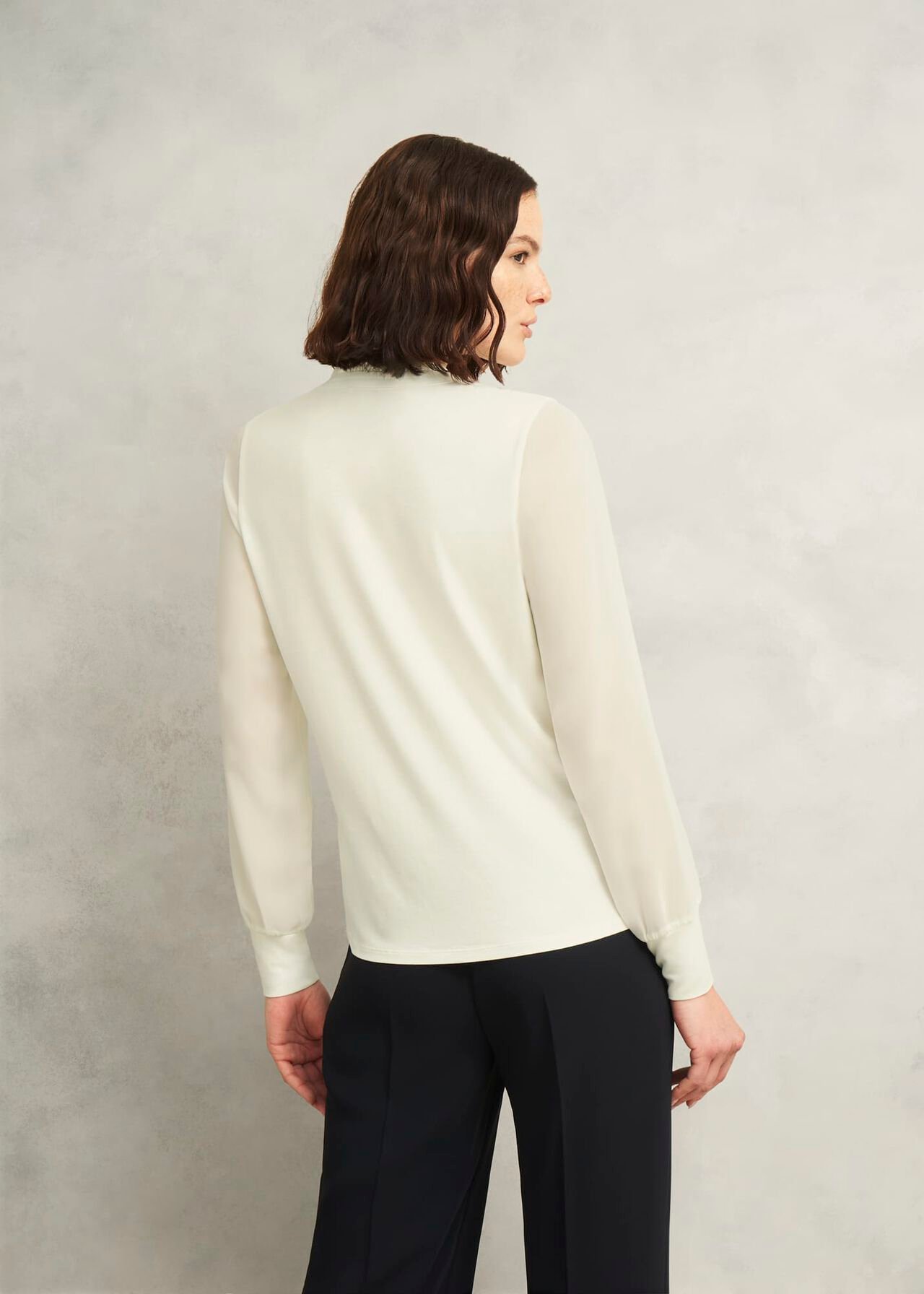 Carina Pleated Top, Ivory, hi-res