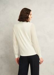 Carina Pleated Top, Ivory, hi-res