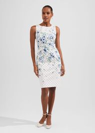 Fiona Floral Shift Dress, Ivory Multi, hi-res