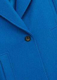 Carmina Wool Blend Coat, Vivid Blue, hi-res