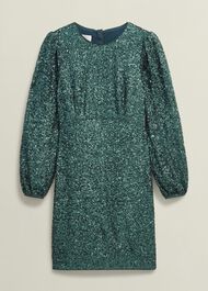 Cianna Sequin Dress, Evergreen, hi-res