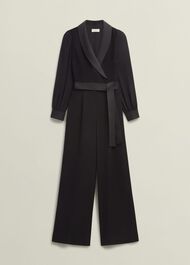 Maia Sleeved Jumpsuit, Hobbs Black, hi-res