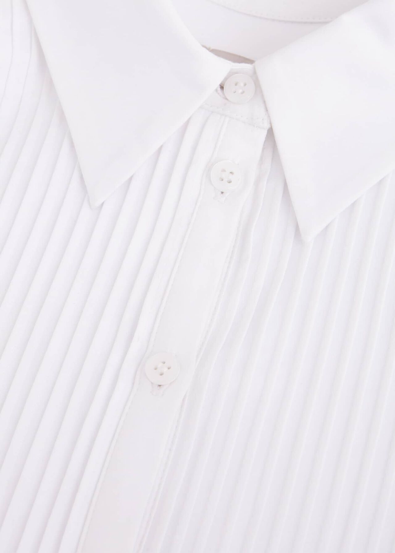 Valerie Cotton Blend Shirt, White, hi-res