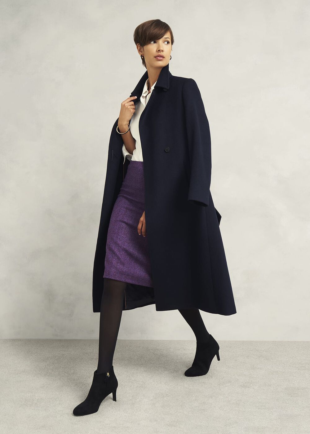 Daphne Wool Skirt, Purple Multi, hi-res
